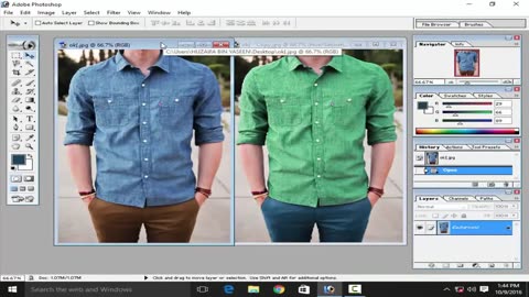 How to Change dress_Cloth color in Adobe Photoshop 7.0 in Hindi _ Urdu.