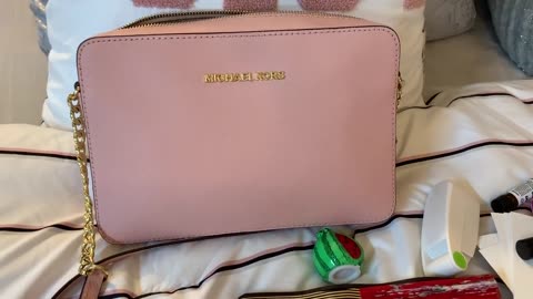 Updated What's in my Daughter's Pink Michael Kors Crossbody Bag