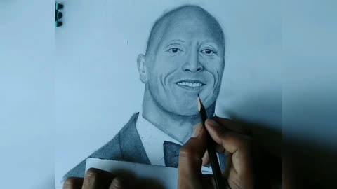 The Rock (Dwayne Johnson) Amazing Pencil Drawing...