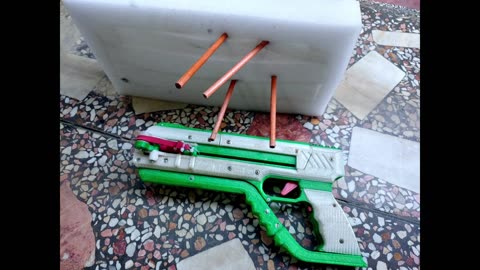 3D Printed Slingshot Gun SHOOTS Pencils!