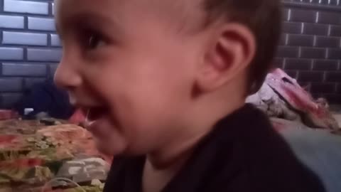 Baby laughing