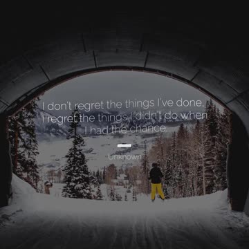 I Don't Regret the Things I've Done