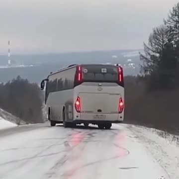 The Bus Couldn't Stop Because Of The Ice