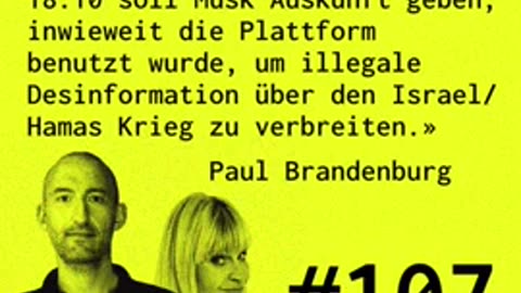 EU Ultimatum an Elon Musk@Paul Brandenburg🙈🐑🐑🐑 COV ID1984