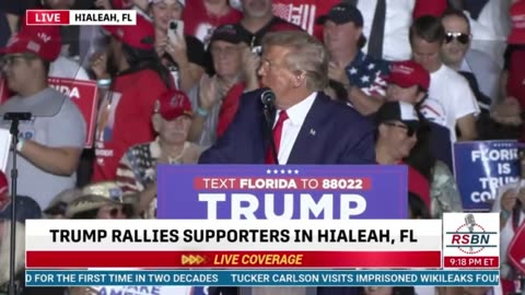 President Donald Trump full speech Hialeah FL 8 Nov 2023