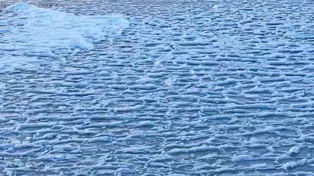 walking on a frozen lake