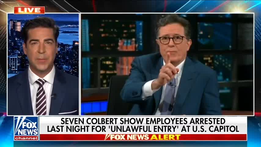 Stephen Colbert Late Show Staff arrested for breaching Capitol building Filming a skit