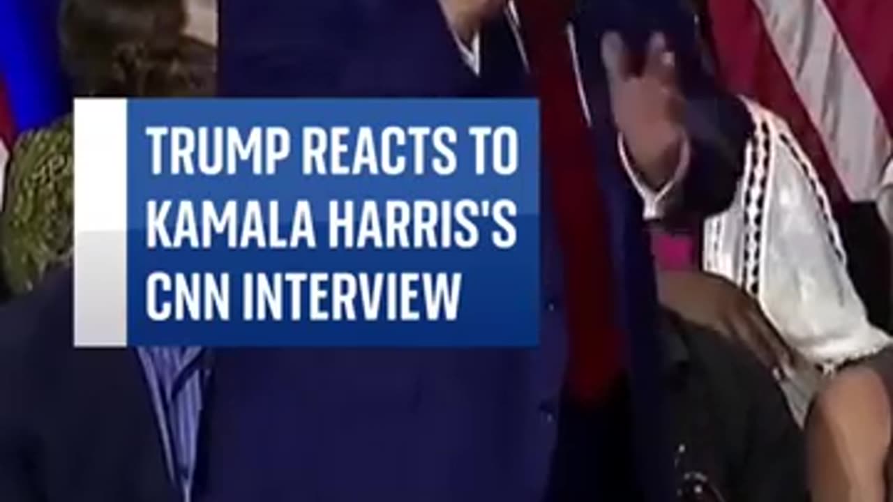 Donald Trump responds to Kamala Harris's initial remarks.