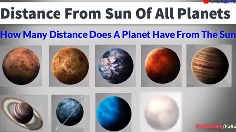 Distance From Sun Of All The Planets