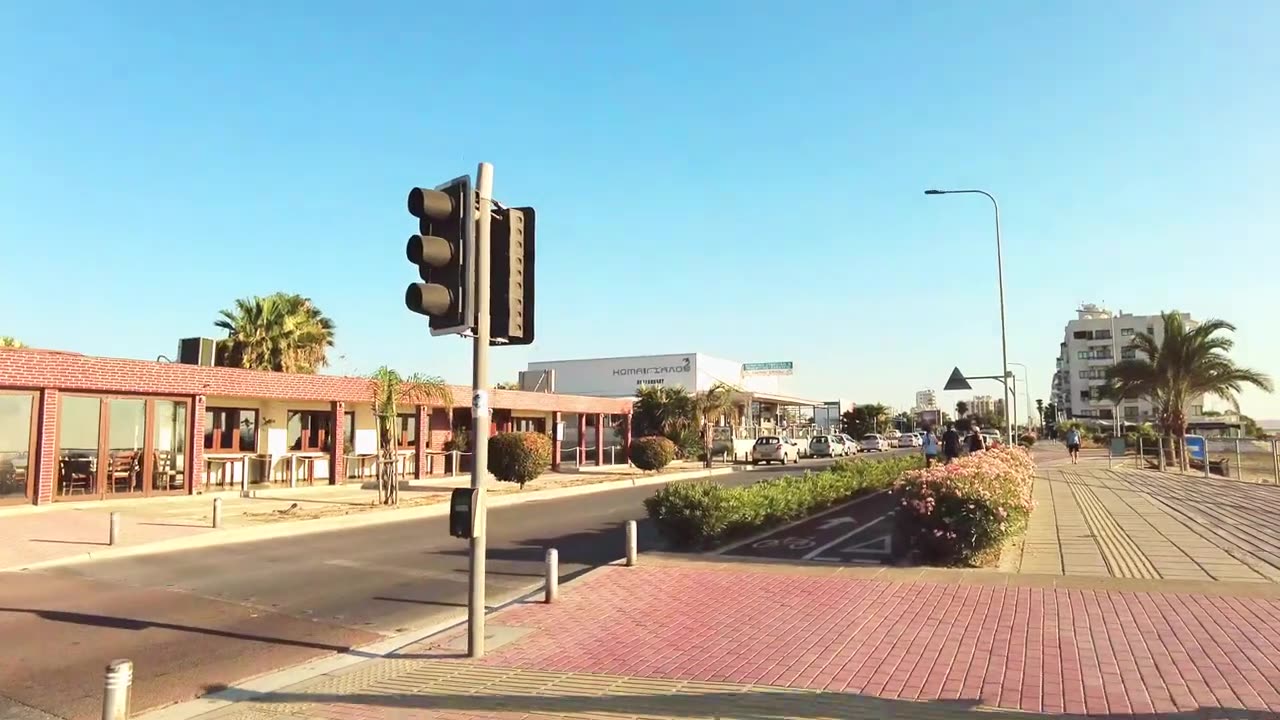 promenade on Sunday.Cyprus Larnca