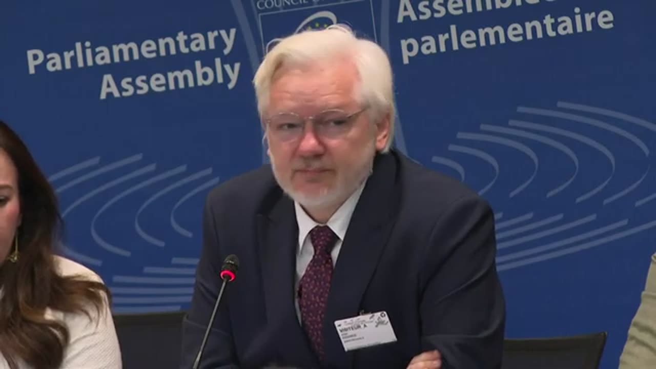 Julian Assange speaks at the Council of Europe | REUTERS