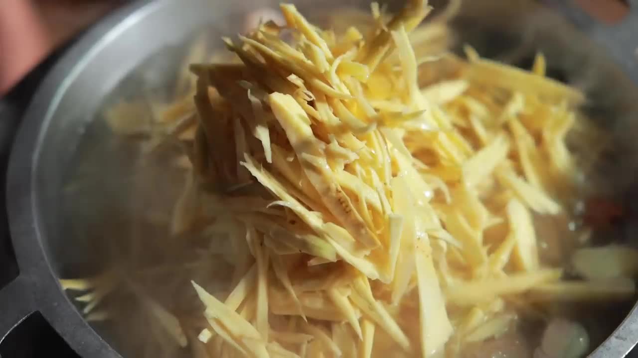 Cut Flowerless Banana for Soup cooking