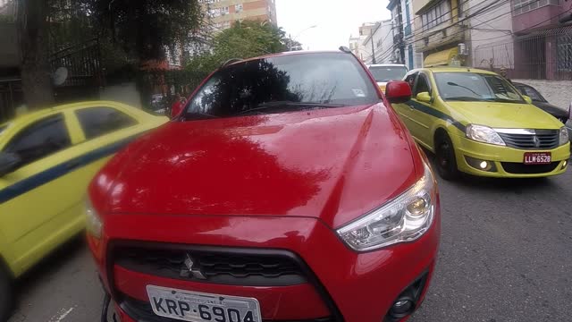 Red Mitsubishi Road Rage