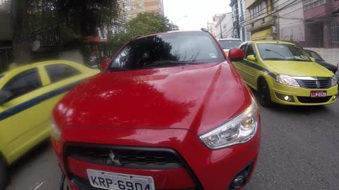 Red Mitsubishi Road Rage