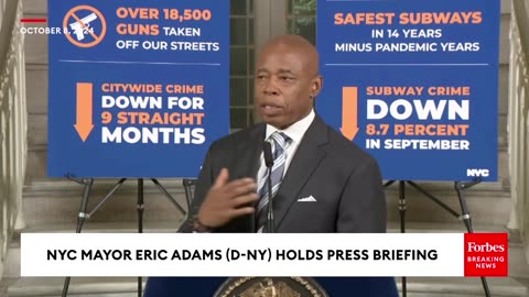 JUST IN- Embattled NYC Mayor Adams Holds Briefing Amid Mass Resignations And Arrest Of Former Aide