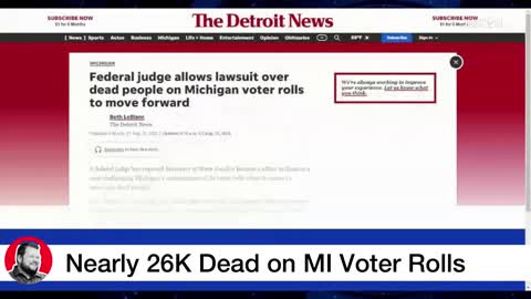 Lawsuit Claims Nearly 26,000 Dead People Found on Michigan Voter Rolls