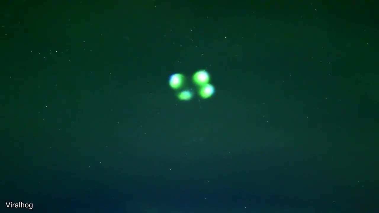 Stepped outside their home in norway and found some mysterious lights floating in the sky