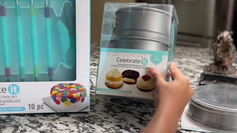 Mom buys cake & decorating supplies for daughter