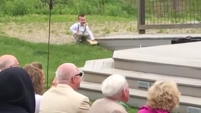 Kids add some comedy to a wedding