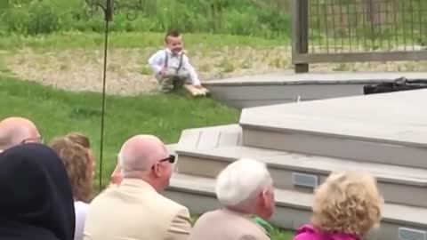 Kids add some comedy to a wedding