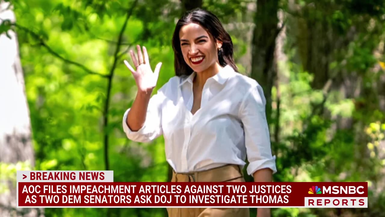 Rep AOC filed articles of impeachment against U.S. Supreme Court Justices Clarence Thomas