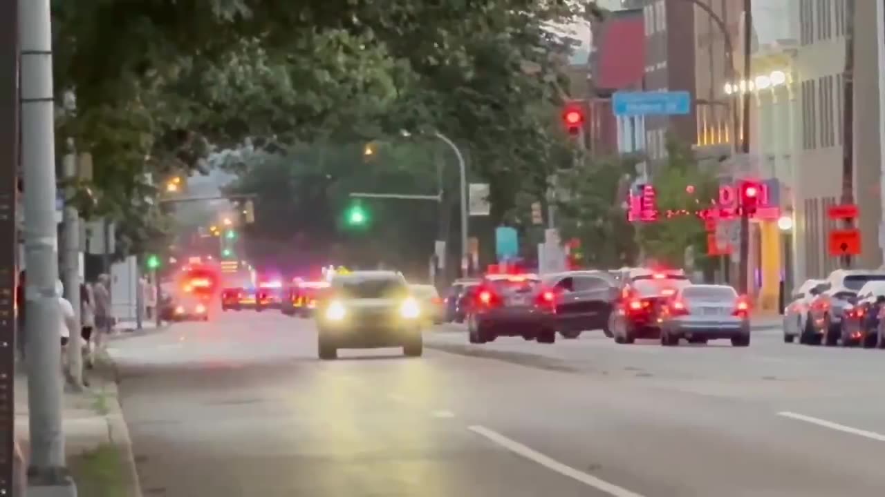 Donald Trump's motorcade has departed the hospital