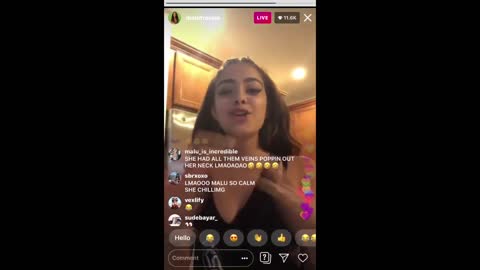 MALU TREVEJO AND DANIELLE BREGOLI ARGUING ON IG LIVE