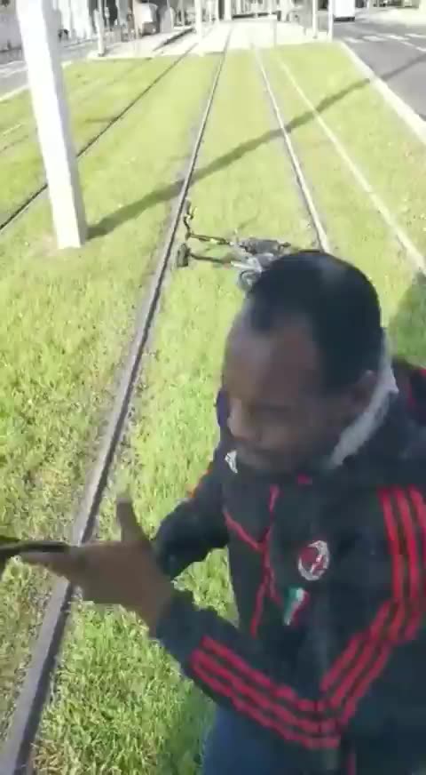 Culture Enricher tries to stop a train