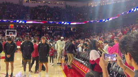 LeBron James Sits During National Anthem