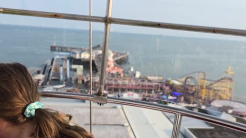 Clacton pier top of the ferris wheel