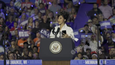 Cardi B Speaks at Kamala Harris Rally in Wisconsin