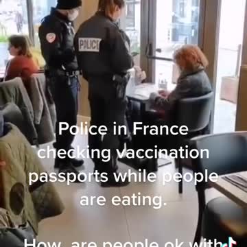 French Police Checking People While Eating In Restaurants