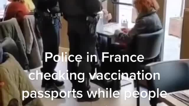 French Police Checking People While Eating In Restaurants