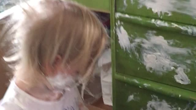 Little Girl Gets Into Diaper Cream