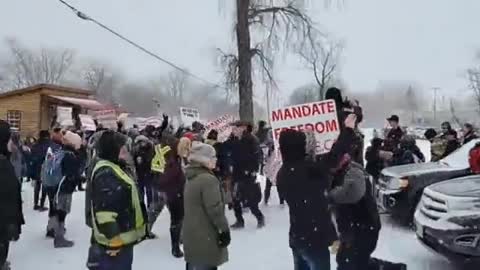 High School students in Manitoba walk out of school in protest against mask and vax mandates