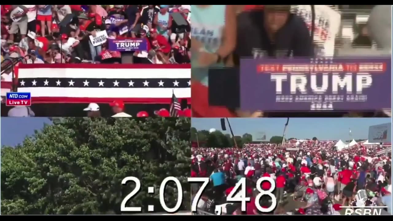 The enitre 2 Minutes as it happend before Pres,Trump got shot,