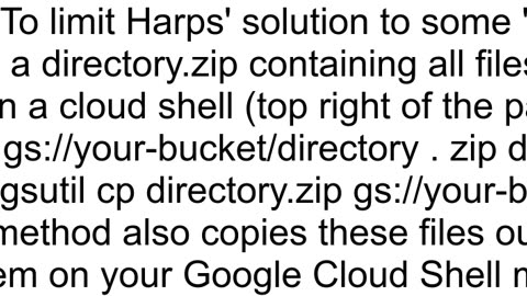 gsutil zip directory on google cloud storage