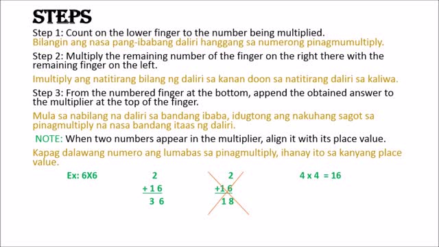 How to multiply just using your fingers?