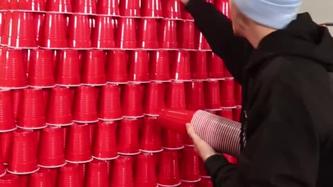 World's Longest Cup Tower