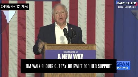 Tim Walz Shouts Out Taylor Swift For Her Support