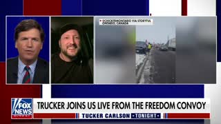 Tucker Carlson interviews Sheldon Andreas who is one of the truckers participating in the trucker Freedom Convoy to Ottawa