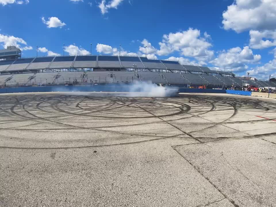 1966 Plymouth Belvedere Laying Rubber In The MotorMania Burnout Pit