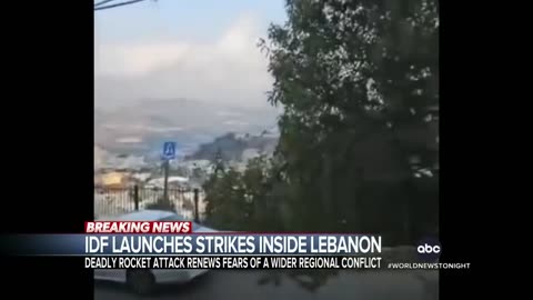 Israeli Defense Forces launch a series of strikes inside Lebanon