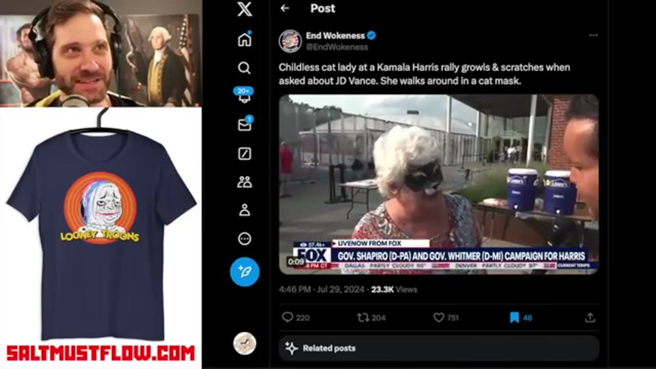 Insane Kamala Harris Rally Goers are Dressing Up as Cats