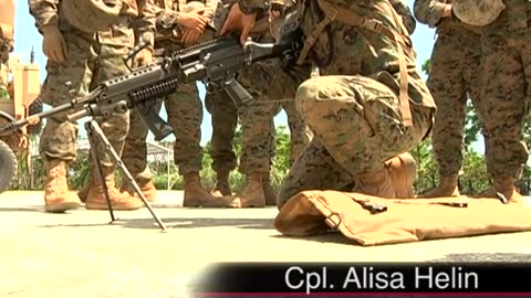 Okinawa Marines train with mounted weapons