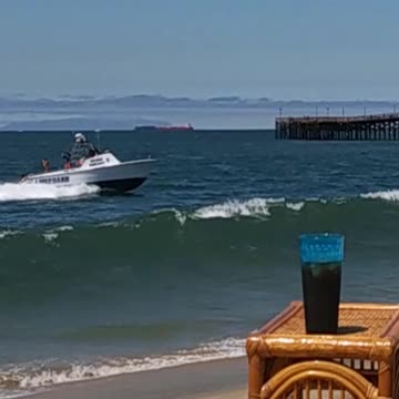 Lifeguard Boat at Seal Beach.