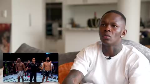 Israel Adesanya Reacts to Islam Makhachev's Head Kick KO of Alex Volkanovski