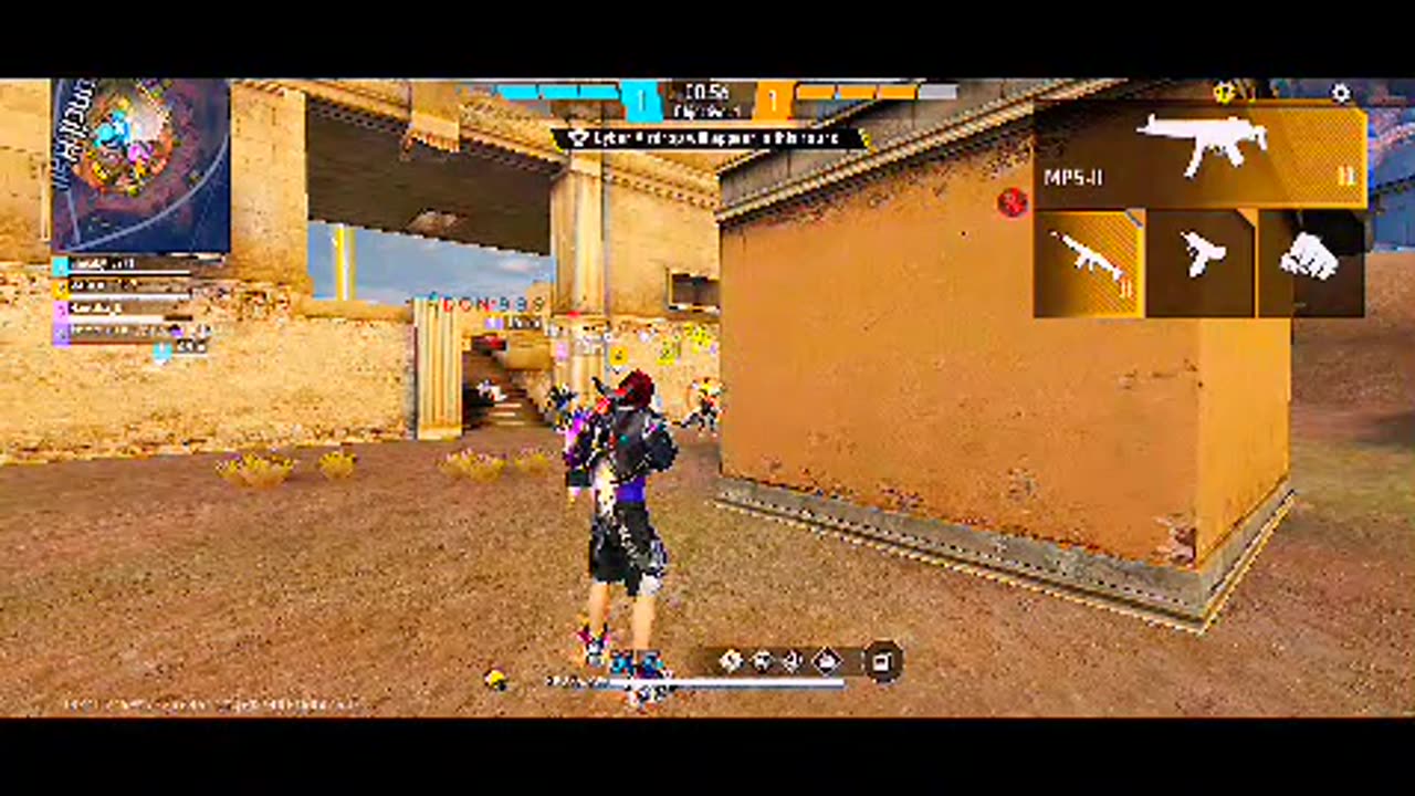 Free Fire 1v4 clutch ,😬