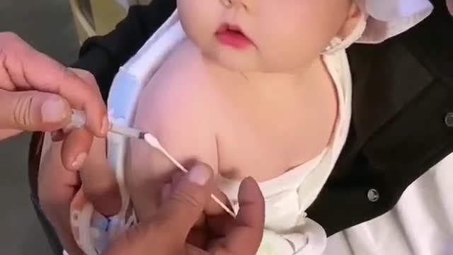 Cute baby crying