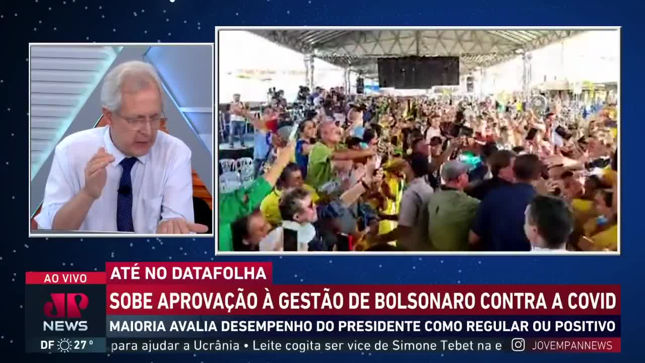 JovemPan #OsPingosNosIs Augusto Nunes: Farsa do Bolsonaro genocida caiu